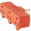 Eaton Cooper Wiring Orange Triple Outlet Adapter 15A 125V