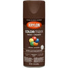 COLORmaxx Spray Paint + Primer, Satin Leather Brown, 12-oz.