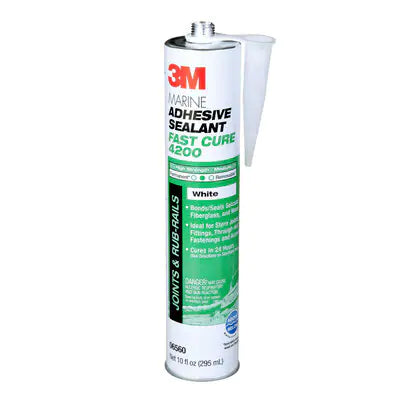 3M™ Marine Adhesive Sealant 4200FC Fast Cure, PN06560, White, 295 mL Cartridge, 12/Case