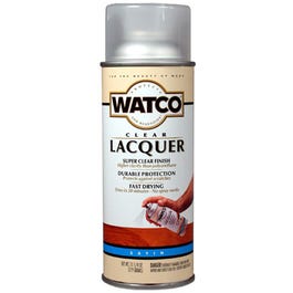 Lacquer Wood Finish, Clear Satin, 11.25-oz. Aerosol