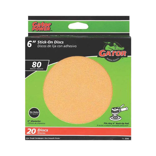 Gator Stick-On Sanding Discs  80 Grit