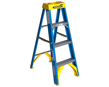 Werner 4ft Type I Fiberglass Step Ladder 6004 (4 ft)