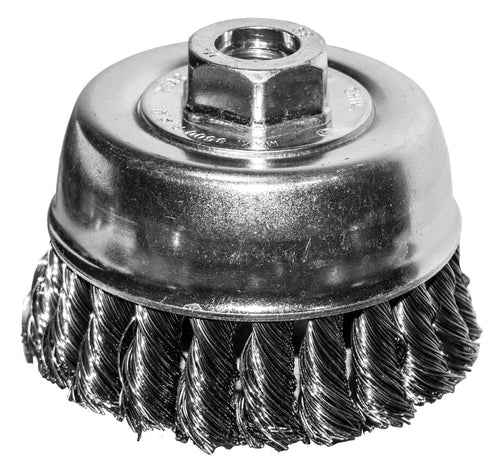 Century Drill & Tool Cup Brush Coarse Knot 4″ Size 5/8 X 11 Arbor Safe Rpm 10,000