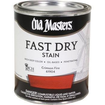 Old Masters 61904 Fast Dry Stain, Crimson Fire~ Qt