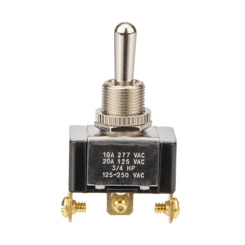 NSI Industries 78160TS Toggle Switch 1-Pole SPDT On-Off-On 125/250 Volt AC 20/10 Amp Metallic