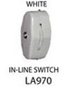 ATRON LA970 In-Line Cord Switch, Switch, White