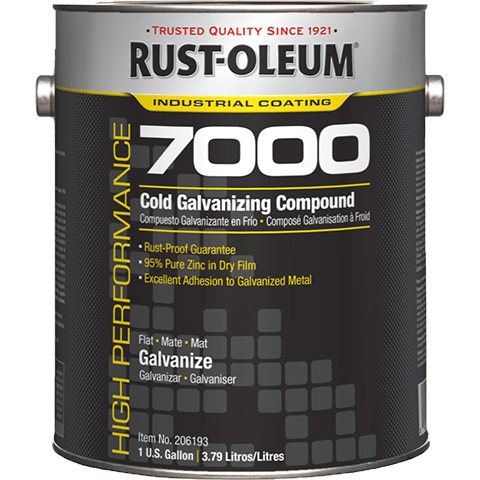 Rust-Oleum 7000 System Cold Galvanizing Compound 1 Quart Gray (17 Oz, Red)