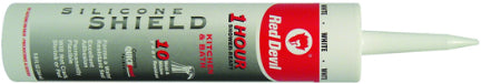 CAULK SILICONE 9 OZ WHITE SHIELD