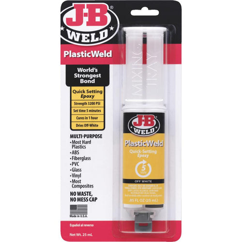 J-B Weld 0.85 Oz. PlasticWeld Epoxy, Syringe