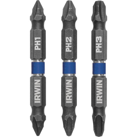 Irwin 3-Piece Impact Phillips Double-End Screwdriver Bit Set