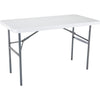 Lifetime 4 Ft. x 24 In. White Granite Light Commercial Folding Table