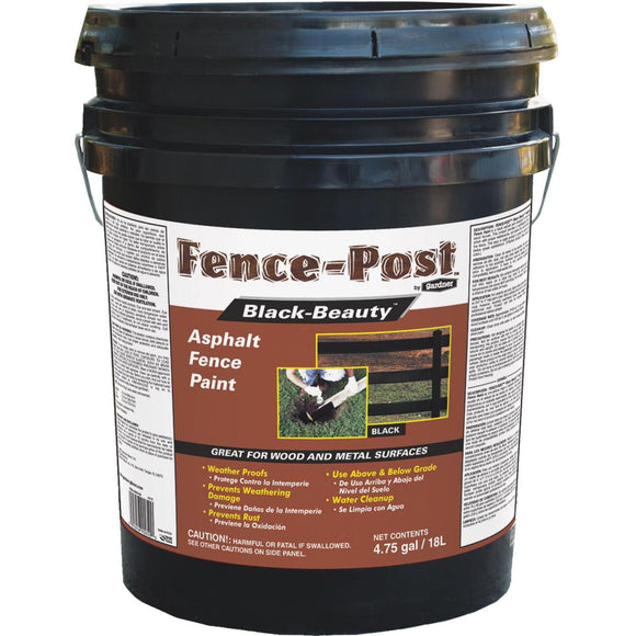 Gardner Fence-Post Black-Beauty 5 Gal. Asphalt Fence Paint