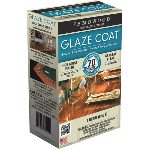 FAMOWOOD GLAZE COAT 32 Oz. High-Gloss Pour On Finish