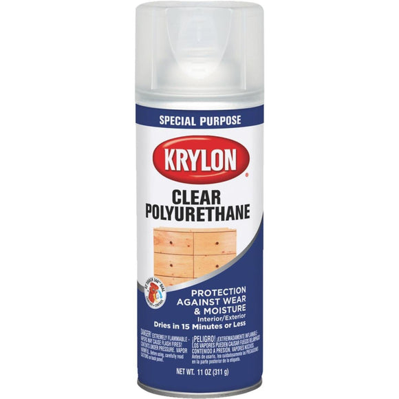 Krylon Satin Clear Spray Polyurethane,  11 Oz.