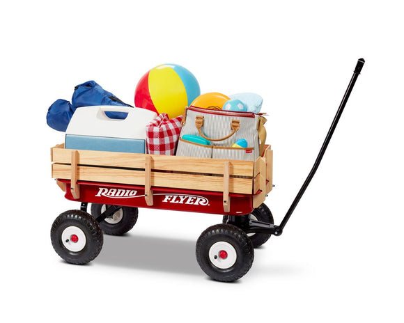 Radio Flyer All-Terrain Steel & Wood Wagon (Red, 36