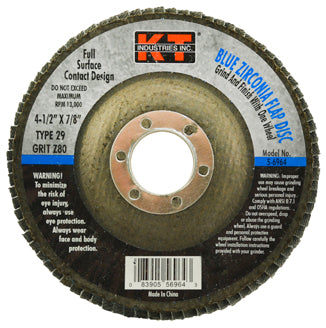 K-T Industries 4.5 X 7/8 X 80g T29 Bz Flap Disc