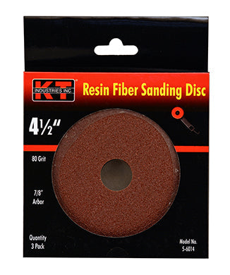 K-T Industries 4-1/2 80 Grit Sanding Disc 3 Pk