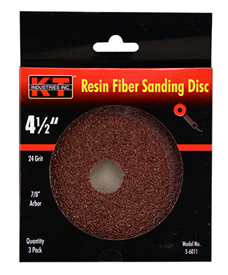 K-T Industries 4-1/2 24 Grit Sanding Disc 3 Pk