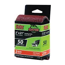 Gator Aluminum Oxide sanding belts 3 x 21 50 Grit