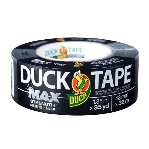 Duck Max Strength® Brand Duct Tape - Black, 1.88 in. x 35 yd.