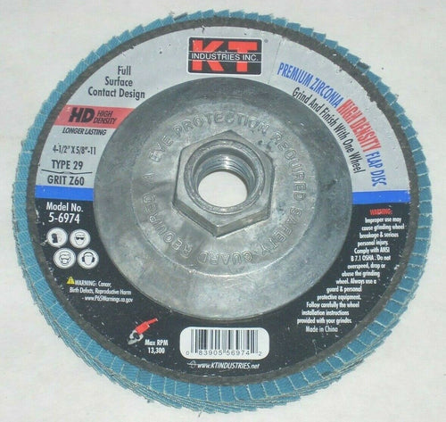 K-T Industries 4.5 X 7/8 X 60g T27 Bz Flap Disc